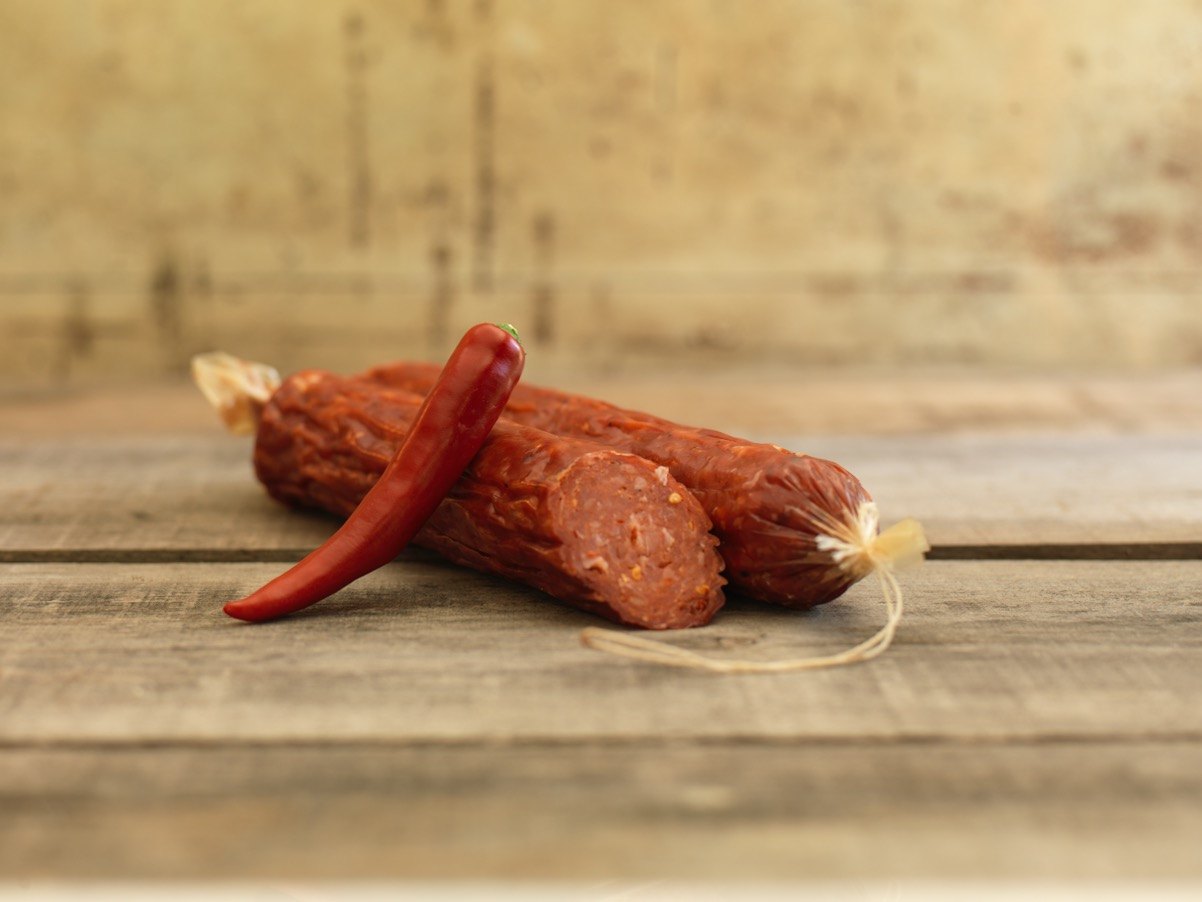 Calabrese salami in the ownership-mapped product photograph